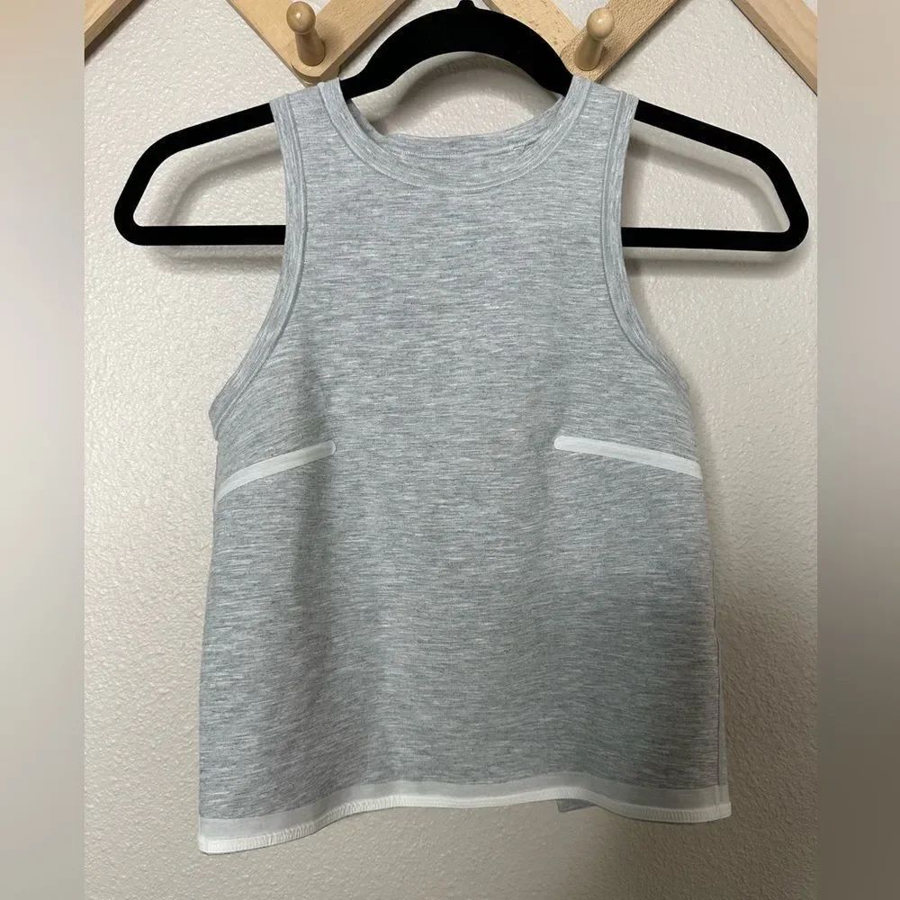 Lululemon Gray Tank size 2 open back tank